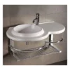 Isabella Collection Large Wall Mount Basin With Integrated Round Bowl - White -VINTAGE TUB Store WHKN1125 W