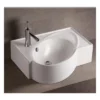 Isabella Collection Rectangular Above Mount Basin With Integrated Oval Bowl - Single Faucet Hole - White -VINTAGE TUB Store WHKN1129 W