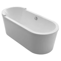 71 Inch Acrylic Double Ended Single Side Freestanding Bathtub - White