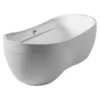 71 Inch Acrylic Oval Double Ended Freestanding Bathtub - White -VINTAGE TUB Store WHYB170BATH