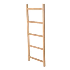59 Inch Teak Towel Ladder With 5 Bars
