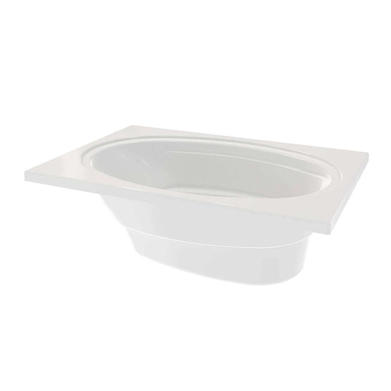 Alydar I 60 Inch Acrylic Drop-in Universal Drain Bathtub - White 5 Alydar I 60 Inch Acrylic Drop-in Universal Drain Bathtub - White - Image 3