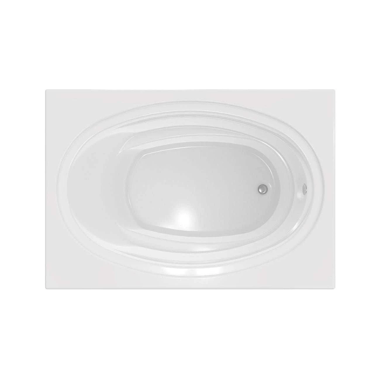 Alydar I 60 Inch Acrylic Drop-in Universal Drain Bathtub - White 6 Alydar I 60 Inch Acrylic Drop-in Universal Drain Bathtub - White - Image 4