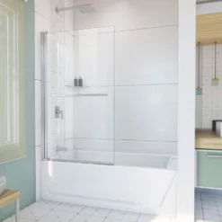 DreamLine Aqua-Q Swing 34 In. W X 58 In. H Frameless Tub Door -VINTAGE TUB Store aqua q swing tub door rs254 34d 04 riwhacaorfmog7y9