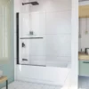 DreamLine Aqua-Q Swing 34 In. W X 58 In. H Frameless Tub Door -VINTAGE TUB Store aqua q swing tub door rs254 34d 09 6v7xzykjdg92oro0