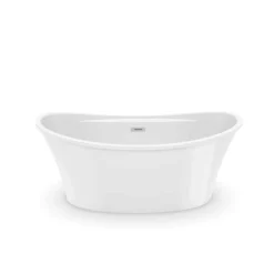 Ariosa 66 Inch Double Slipper Freestanding Bathtub - White -VINTAGE TUB Store ariosa 6636 bathtub lnr white crop rjokstdp667um52n