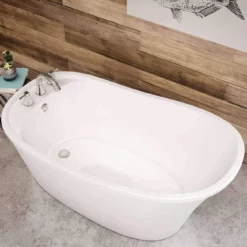 Ariosa 60 Inch Slipper Freestanding Bathtub - White -VINTAGE TUB Store ariosa 6032 bathtub closeup uan0zqjaknyqsgod