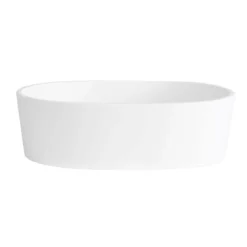 Solano Resin Oval Vessel Bathroom Sink - Matte White -VINTAGE TUB Store bb1sink mw