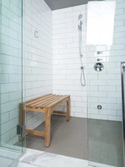 Curved 47 Inch Teak Shower Bench -VINTAGE TUB Store ben341 07 nb7v0w4iyalera3a