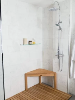 Coach 59 Inch Teak Shower Bench With Shelf -VINTAGE TUB Store ben514 06 doyey4e75ygkccce