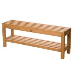 Coach 36 Inch Teak Shower Bench With Shelf