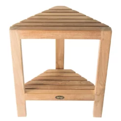 Fiji 15 Inch Teak Corner Footrest With Shelf -VINTAGE TUB Store ben557 04 fh8hphu5bymyphfd