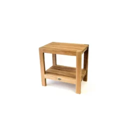 Fiji 18 Inch Teak Shower Bench With Shelf