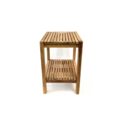 Fiji 18 Inch Teak Shower Bench With Shelf -VINTAGE TUB Store ben602 03 5naoqmxuk34kcghw