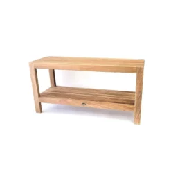 Fiji 36 Inch Teak Shower Bench With Shelf