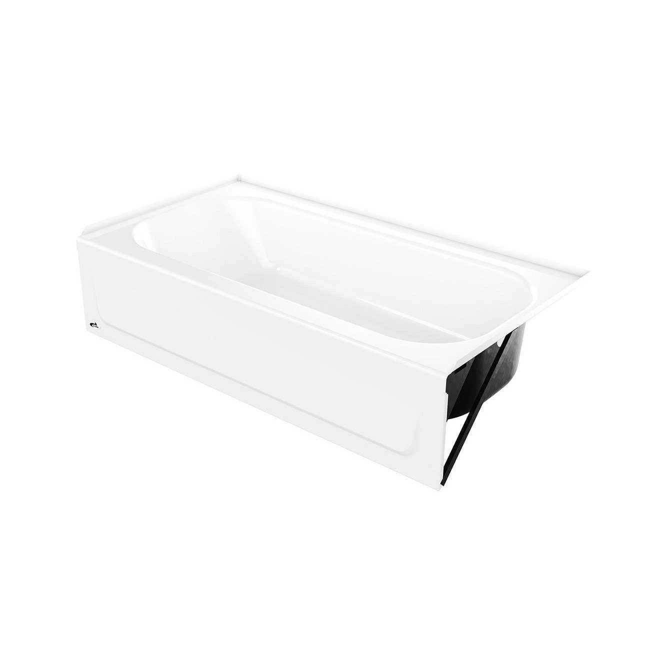Aloha Ohana Plus 60 X 32 Porcelain Enamel Alcove Right-Hand Drain Bathtub In White 4 Aloha Ohana Plus 60 X 32 Porcelain Enamel Alcove Right-Hand Drain Bathtub In White - Image 2
