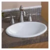 Mini Oval 17 Inch Drop In Basin Sink - White -VINTAGE TUB Store c1102w
