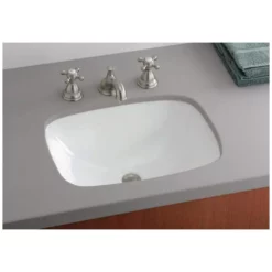 Ibiza Undermount Basin Sink - No Faucet Drillings - White