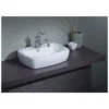 Thema Overcounter Bathroom Sink - Single Faucet Drilling - White -VINTAGE TUB Store c1270