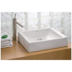 Pacific Small Overcounter Bathroom Sink - White