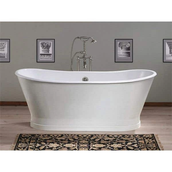 Balmoral 68 Inch Cast Iron Skirted Tub - No Faucet Drillings - White 3 Balmoral 68 Inch Cast Iron Skirted Tub - No Faucet Drillings - White