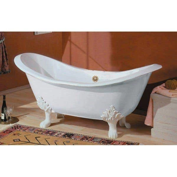Regency Cast Iron Double Slipper Clawfoot Tub - Rim Faucet Drillings - Lion Paw Feet 3 Regency Cast Iron Double Slipper Clawfoot Tub - Rim Faucet Drillings - Lion Paw Feet