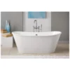 Iris 68 Inch Cast Iron Double Ended Skirted Bathtub - No Faucet Drillings - White -VINTAGE TUB Store c2155wh