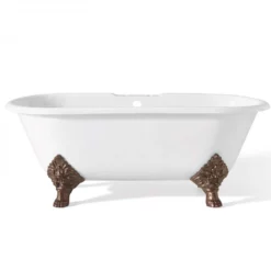 Carlton 70 Inch Cast Iron Double Ended Clawfoot Tub - 7 Inch Rim Drillings -VINTAGE TUB Store c2160ab rim 1