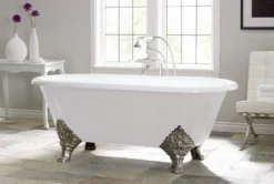 Carlton 70 Inch Cast Iron Double Ended Clawfoot Tub - 7 Inch Rim Drillings