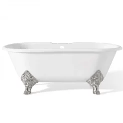 Carlton 70 Inch Cast Iron Double Ended Clawfoot Tub - 7 Inch Rim Drillings -VINTAGE TUB Store c2160ch rim 1