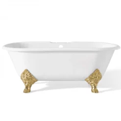 Carlton 70 Inch Cast Iron Double Ended Clawfoot Tub - 7 Inch Rim Drillings -VINTAGE TUB Store c2160pb rim 1