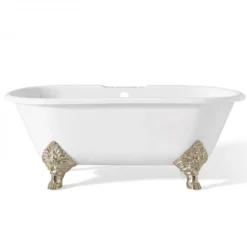 Carlton 70 Inch Cast Iron Double Ended Clawfoot Tub - 7 Inch Rim Drillings -VINTAGE TUB Store c2160pn rim 1