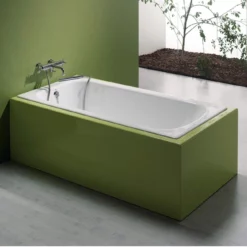 59 Inch Cast Iron Drop In Tub - No Faucet Drillings - Unfinished Exterior