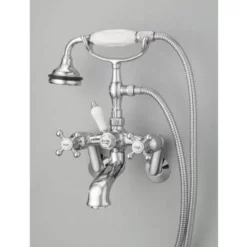 Bathroom Wall Mount Adjustable Hand Shower Tub Faucet