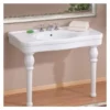 Grand Astoria Console Sink - 8 Inch Faucet Drillings - White -VINTAGE TUB Store c727