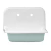 24 Inch Cast Iron High Back Farm Sink -VINTAGE TUB Store castsink24 teal 1 1