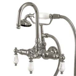 Gooseneck Clawfoot Tub Faucet With Handshower