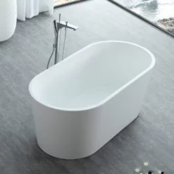 Chloe Acrylic Double Ended Freestanding Tub - No Faucet Drillings 17 Chloe Acrylic Double Ended Freestanding Tub - No Faucet Drillings -VINTAGE TUB Store chloe angle 1