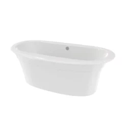 Ella Sleek 66 Inch Double Ended Freestanding Bathtub - White -VINTAGE TUB Store ella tub 66w 36d shot02 nvvyrnxzskanytlv