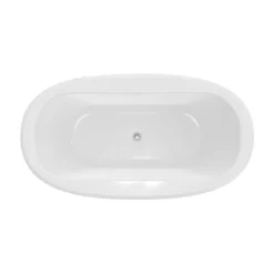 Ella Sleek 66 Inch Double Ended Freestanding Bathtub - White -VINTAGE TUB Store ella tub 66w 36d shot03 cwpdtoa2gwvmd5d1