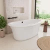Ella Sleek 66 Inch Double Ended Freestanding Bathtub - White