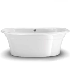 Ella Sleek 66 Inch Double Ended Freestanding Bathtub - White -VINTAGE TUB Store ella white crop bsedhzjs57umjdmj