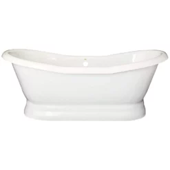 Empress Acrylic Double Slipper Pedestal Tub - No Faucet Drillings