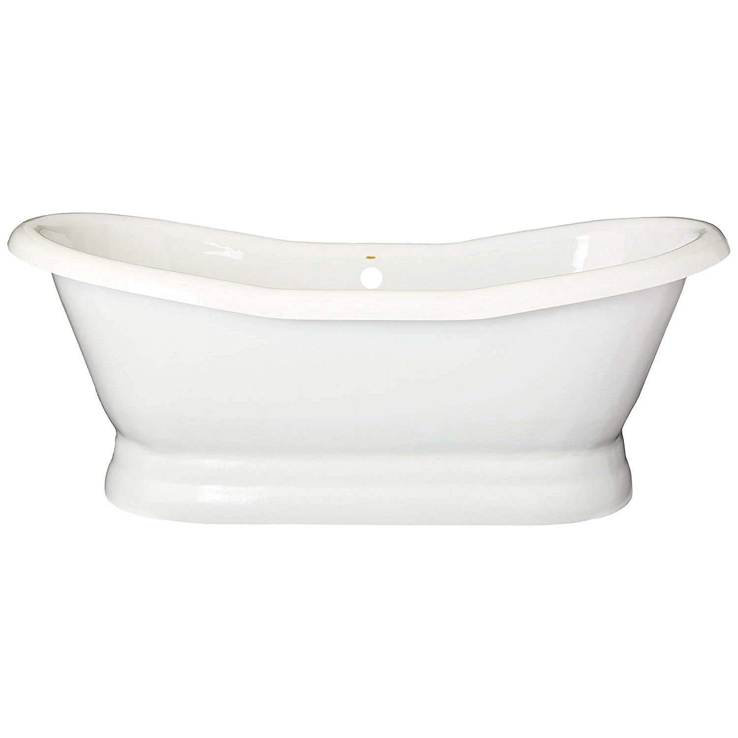 Empress Acrylic Double Slipper Pedestal Tub - No Faucet Drillings 3 Empress Acrylic Double Slipper Pedestal Tub - No Faucet Drillings
