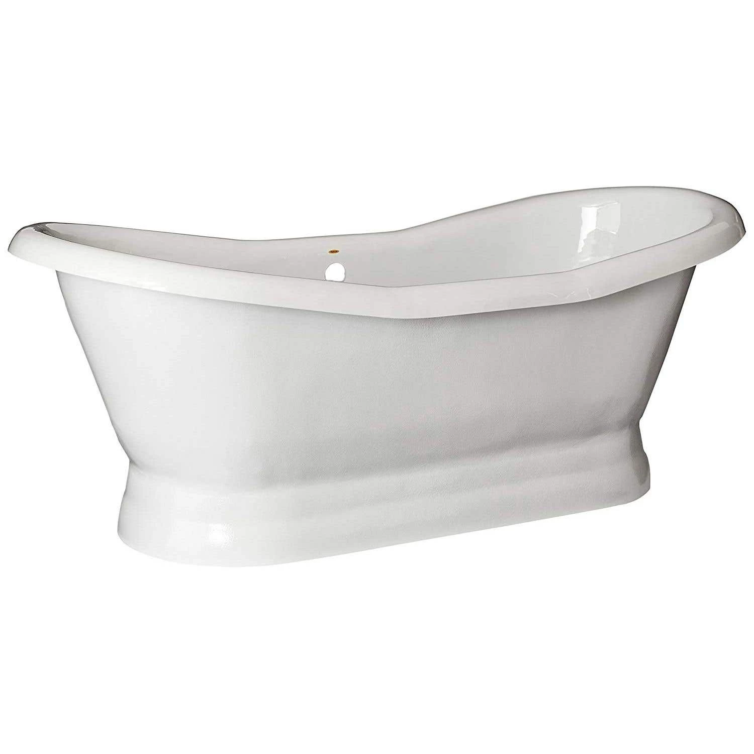 Empress Acrylic Double Slipper Pedestal Tub - No Faucet Drillings 4 Empress Acrylic Double Slipper Pedestal Tub - No Faucet Drillings - Image 2
