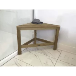 Ray 24 Inch Teak Corner Shower Bench