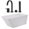 Hannah Acrylic Contemporary Freestanding Bathtub Package -VINTAGE TUB Store hannah pkg