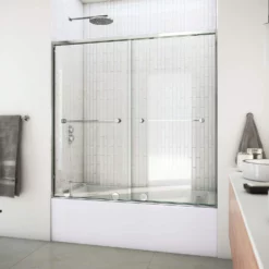 DreamLine Harmony 56-60 In. W X 58 In. H Semi-Frameless Bypass Tub Door -VINTAGE TUB Store harmony tub door rs231 30d 30d 01 708wtsx45klu8arc