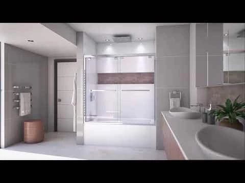 DreamLine Encore 56-60 Inch W X 58 Inch H Semi Frameless Bypass Sliding Tub Door 8 DreamLine Encore 56-60 Inch W X 58 Inch H Semi Frameless Bypass Sliding Tub Door - Image 6