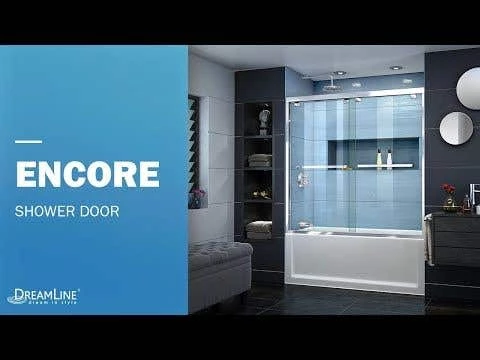 DreamLine Encore 56-60 Inch W X 58 Inch H Semi Frameless Bypass Sliding Tub Door 9 DreamLine Encore 56-60 Inch W X 58 Inch H Semi Frameless Bypass Sliding Tub Door - Image 7